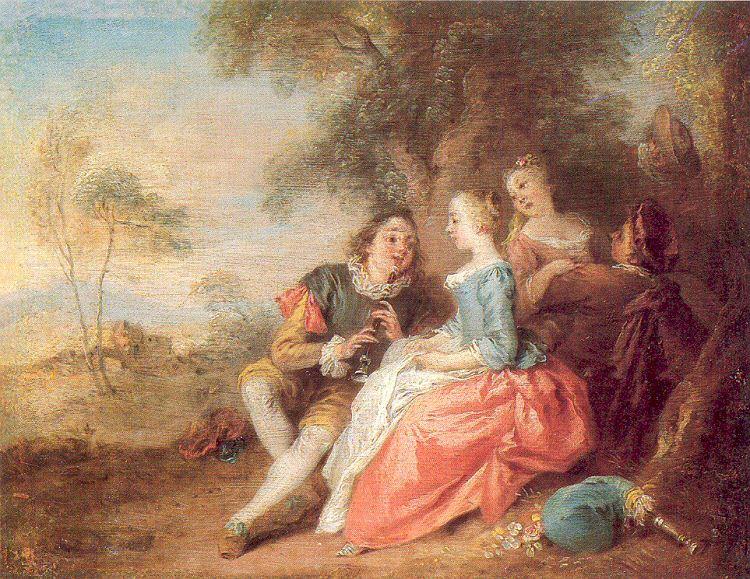 Pater, Jean-Baptiste Flute Recital oil painting image